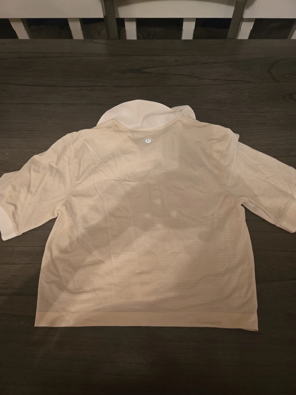 lululemon athletica Short-Sleeve Crop Polo in Cream
